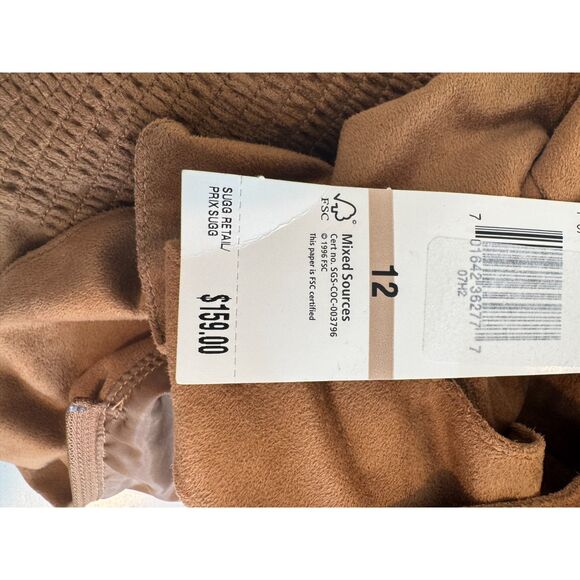 NWT Jones New York Signature Faux Suede Light Brown Top Jacket Size 12 - Picture 4 of 5